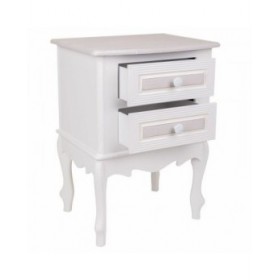 Comodino Alexandra House Living Bianco 34 x 57 x 42 cm