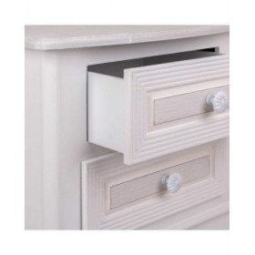 Comodino Alexandra House Living Bianco 34 x 57 x 42 cm