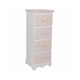 Cassettiera Alexandra House Living Bianco Legno MDF 26 x 80 x 31 cm