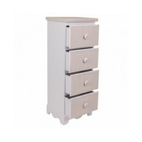 Cassettiera Alexandra House Living Bianco Legno MDF 26 x 80 x 31 cm