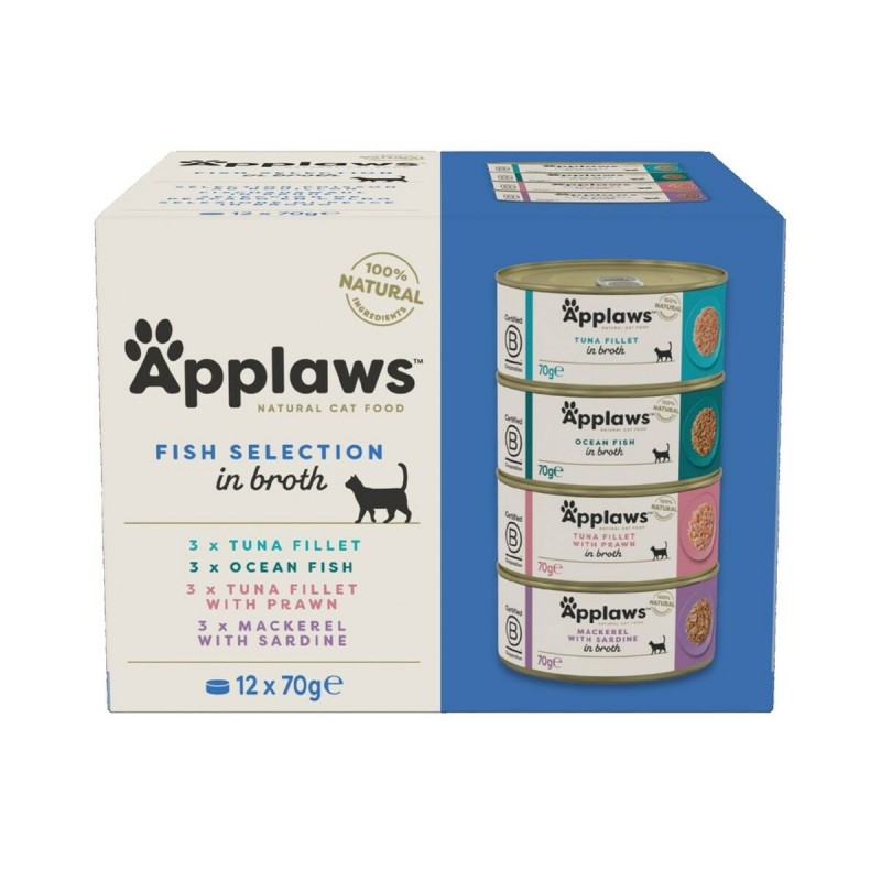 Cibo per gatti Applaws Fish selection multipack in broth Pesce 70 L