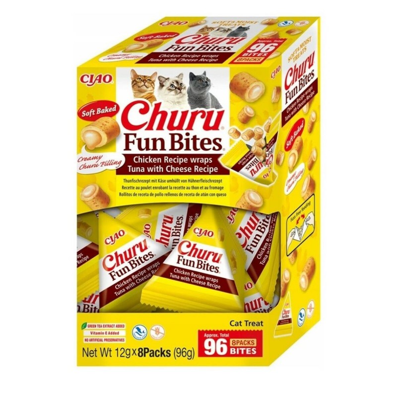 Spuntino per Cat Inaba Churu Fun Bites Pollo 8 x 12 g