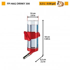 Ciotola per animali domestici Ferplast Fpi 4660 Drinky 75 Nero Acciaio inossidabile 300 ml
