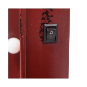 Placca da Parete Alexandra House Living Enter Rosso Ferro 4 x 43 x 64 cm Illuminazione