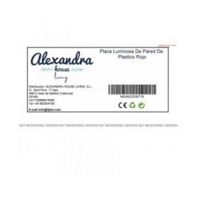 Placca da Parete Alexandra House Living Enter Rosso Ferro 4 x 43 x 64 cm Illuminazione