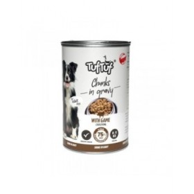 Cibo umido Tuftuf Chunks in gravy with game Cervo