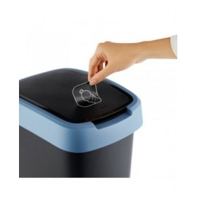 Secchio della spazzatura Rotho Twist Blue Azzurro Plastica 25 L
