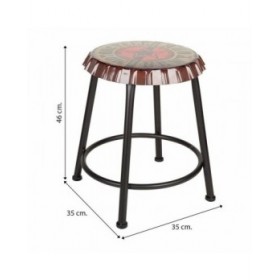 Sgabello Alexandra House Living Nero Ferro 35 x 46 x 35 cm