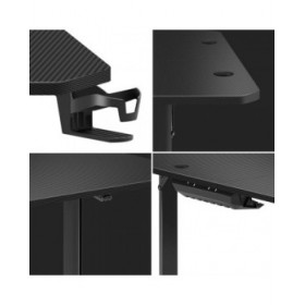 Scrivania Gaming Huzaro HZ-Hero 4.7 Nero Legno MDF 160 x 75 cm