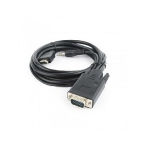 Adattatore VGA con HDMI con Audio GEMBIRD A-HDMI-VGA-03-6 Nero 1,8 m