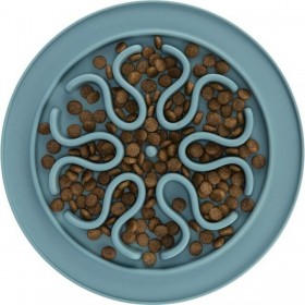 Ciotola ad Alimentazione Lenta per Animali Domestici Trixie TX-25035 Azzurro Grigio Silicone