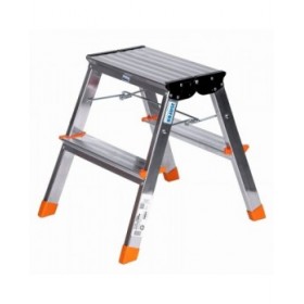 Scala Pieghevole a 2 Scalini Krause 130020 Argentato Alluminio