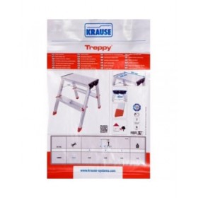 Scala Pieghevole a 2 Scalini Krause 130020 Argentato Alluminio