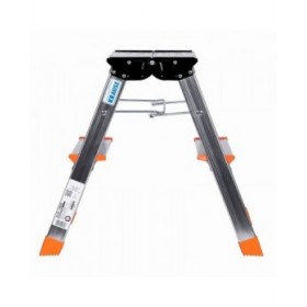 Scala Pieghevole a 2 Scalini Krause 130020 Argentato Alluminio