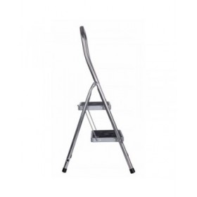 Scala Pieghevole a 2 Scalini Krause 130860 Grigio Argentato Nero/Blu Alluminio