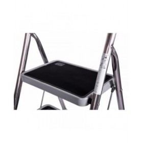 Scala Pieghevole a 2 Scalini Krause 130860 Grigio Argentato Nero/Blu Alluminio