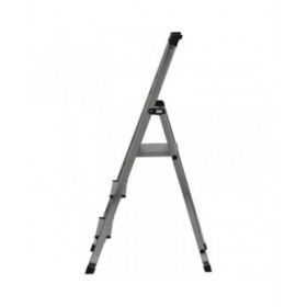 Scala Pieghevole a 3 Scalini Krause 126214 Argentato Alluminio