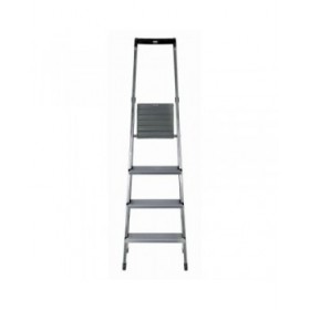 Scala Pieghevole a 4 Scalini Krause 126221 Argentato Alluminio