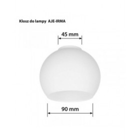 Paralume Activejet Irma Bianco Vetro 13 x 10 x 9,5 cm