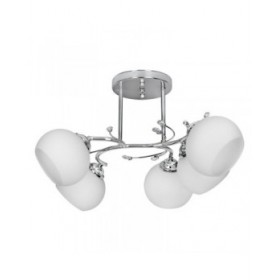 Lampadario Activejet AJE-IRMA 5P Bianco Nero Argentato Metallo 40 W 50,9 x 28 x 46 cm