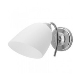 Applique da Parete Activejet NIKITA 1P Nikiel Bianco nichel Metallo Vetro 60 W 220-240 V 26 x 12 x 12,5 cm 30 x 12 x 15 cm (1 Pe