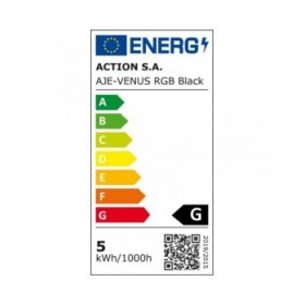 Lampada da tavolo Activejet AJE-VENUS RGB Nero Plastica 5 W 230 V 16 x 5 x 16 cm