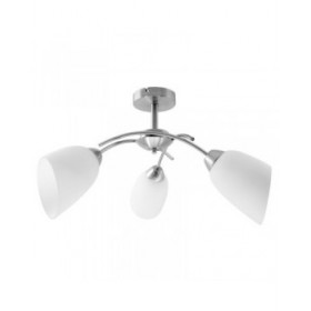 Lampadario Activejet NIKITA 3P Nikiel Bianco nichel Metallo Vetro 120 W