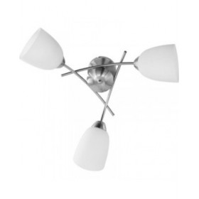 Lampadario Activejet NIKITA 3P Nikiel Bianco nichel Metallo Vetro 120 W