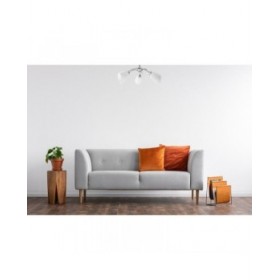 Lampadario Activejet NIKITA 3P Nikiel Bianco nichel Metallo Vetro 120 W