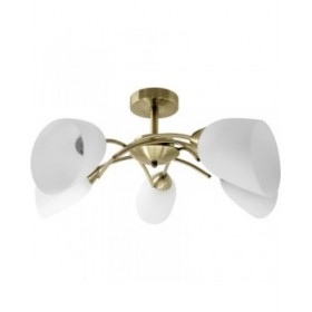 Lampadario Activejet NIKITA 5P Patyna Bianco Metallo Vetro 200 W