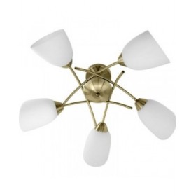 Lampadario Activejet NIKITA 5P Patyna Bianco Metallo Vetro 200 W