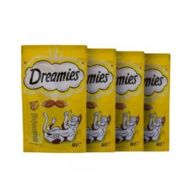 Spuntino per Cat Dreamies Variety 12 x 60 g Pollo Salmone Formaggio