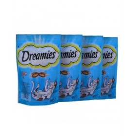 Spuntino per Cat Dreamies Variety 12 x 60 g Pollo Salmone Formaggio