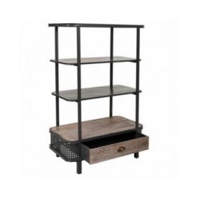 Scaffale Alexandra House Living Marrone Legno Metallo Ferro 121 x 40 x 80 cm