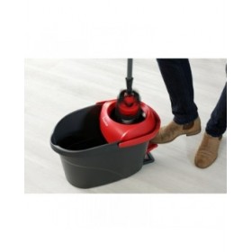 Mop with Bucket Vileda Ultramat Turbo XL Nero Rosso Microfibra