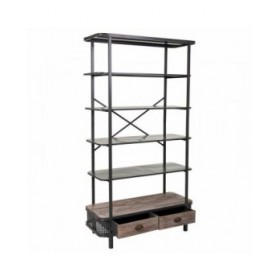 Scaffale Alexandra House Living Grigio Ferro Legno di abete 40 x 181 x 100 cm