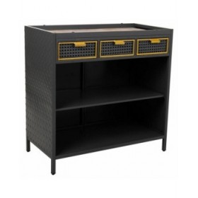 Credenza Alexandra House Living Grigio Ferro Legno di abete 40 x 79 x 80 cm