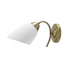 Applique da Parete Activejet NIKITA 1P Patyna Bianco Metallo Vetro 60 W 220-240 V 26 x 12 x 12,5 cm 30 x 12 x 15 cm (1 Pezzi)