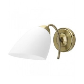 Applique da Parete Activejet NIKITA 1P Patyna Bianco Metallo Vetro 60 W 220-240 V 26 x 12 x 12,5 cm 30 x 12 x 15 cm (1 Pezzi)