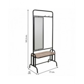 Ingresso Alexandra House Living Nero 45 x 181 x 77 cm