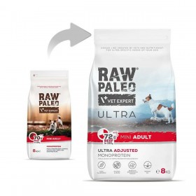 mangime VETEXPERT Raw Paleo Ultra Mini Adult Beef Carne di vitello 8 kg