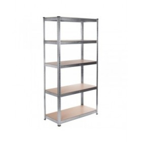 Scaffale Greenblue GB378 180 x 90 x 40 cm Grigio acciaio galvanizzato Legno MDF 75 Kg