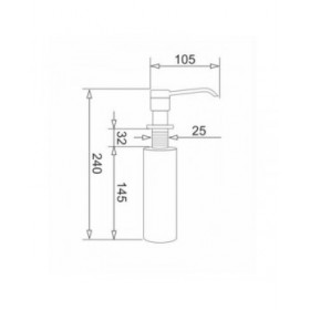 Dispenser di Sapone Pyramis DP-01 028102501 chrom Cromo