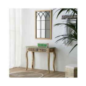 Scatola-Portagioie Alexandra House Living Bianco Verde Ottone Legno MDF 15 x 10 x 36 cm 3 cassetti