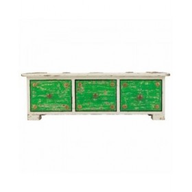 Scatola-Portagioie Alexandra House Living Bianco Verde Ottone Legno MDF 15 x 10 x 36 cm 3 cassetti