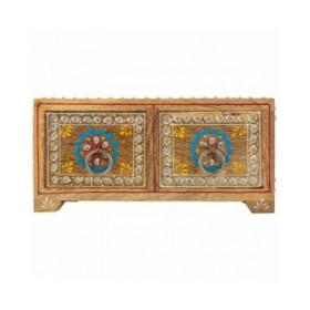 Scatola-Portagioie Alexandra House Living Multicolore Naturale Legno di mango Legno MDF 14 x 10 x 23 cm 2 cassetti