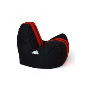 Puff GO GIFT Nero Rosso Oxford tejido antidesgarros Pelle ecologica 140 x 100 x 100 cm 140 x 100 cm