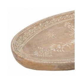 Centrotavola Alexandra House Living Bianco Naturale Legno di mango 19 x 3 x 38 cm