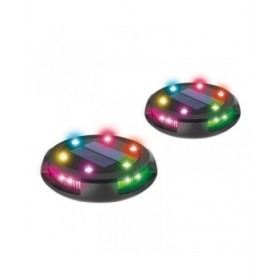 Lampada ad energia solare Activejet AJE-LARIX DP Nero RGB 11 x 14,5 x 11 cm (2 Unità)