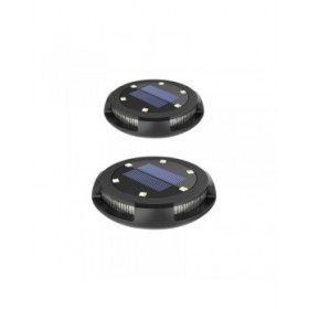 Lampada ad energia solare Activejet AJE-LARIX DP Nero RGB 11 x 14,5 x 11 cm (2 Unità)